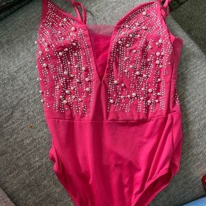 Hot pink bodysuit SOLD